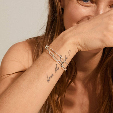 Pilgrim Freedom Silver Oval Link Bracelet