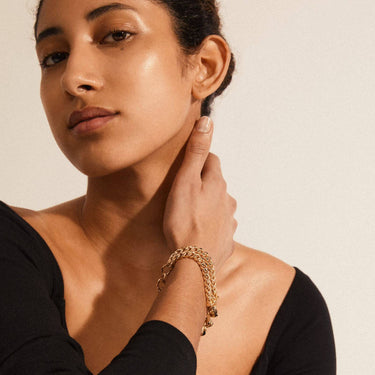 Pilgrim Friends Chunky Curb Chain Gold Bracelet