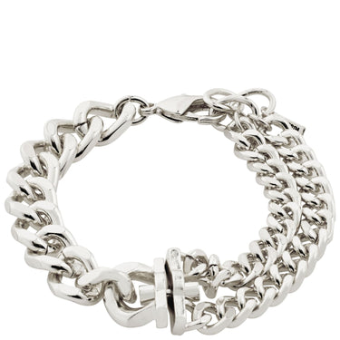 Pilgrim Friends Chunky Curb Chain Silver Bracelet