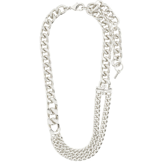 Pilgrim Friends Chunky Curb Chain Silver Necklace