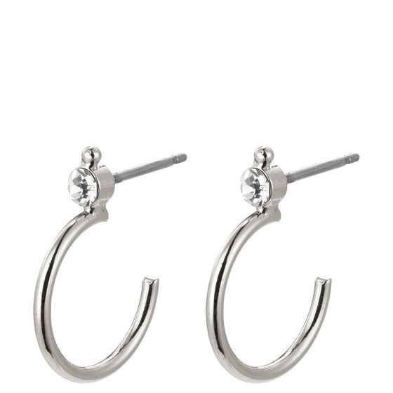 Pilgrim Gabrielle Silver Half Hoop Earrings