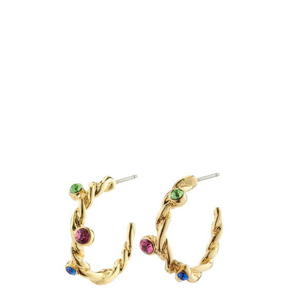 Pilgrim Harley Small Gold Twirl Hoop Earrings