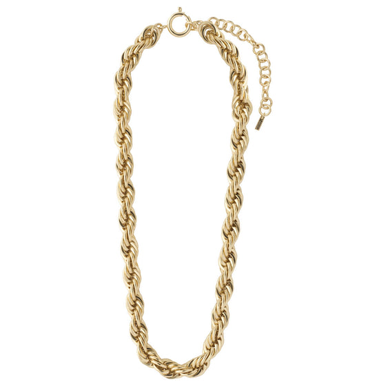 Pilgrim Horizon Twisted Necklace - Gold