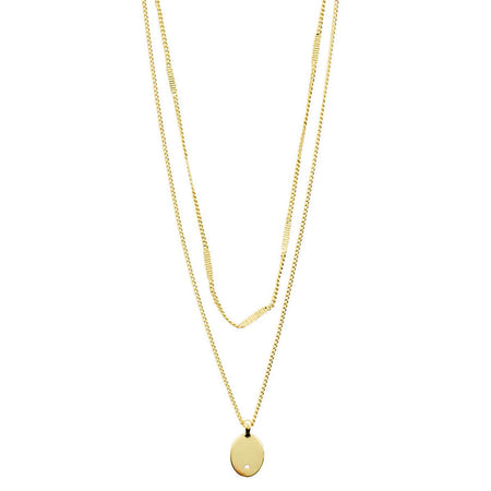 Pilgrim Julietta Crystal Coin Gold Necklace