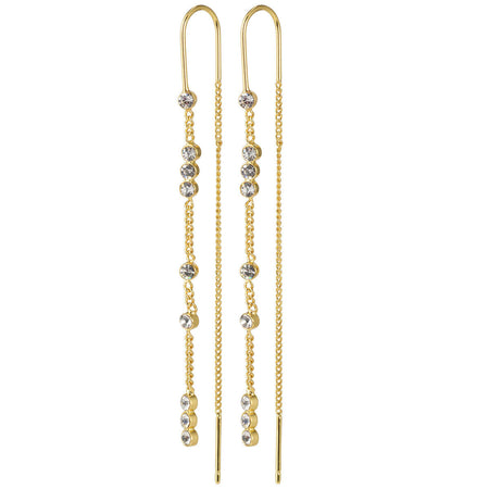 Pilgrim Kamari Gold Crystal Drop Earrings