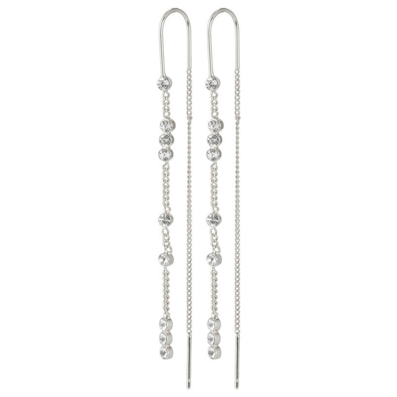 Pilgrim Kamari Silver Crystal Drop Earrings