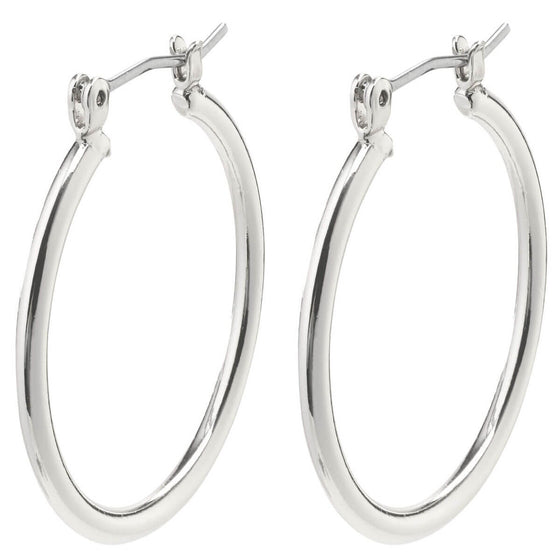 Pilgrim Layla Large Silver Hoop Earrings