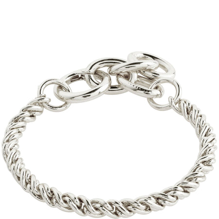 Pilgrim Learn Silver Braided Chain Bracelet