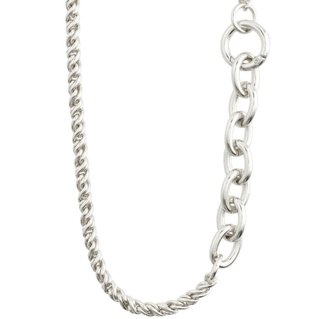 Pilgrim Learn Silver Braided Chain Necklace