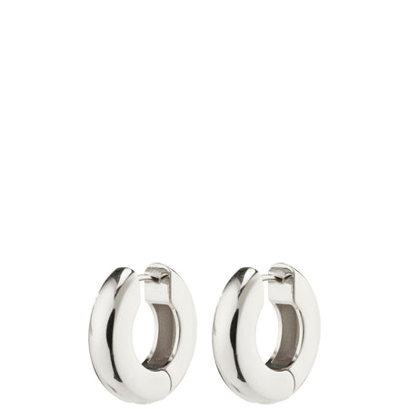 Pilgrim Learn Silver Chunky Hoop Earrings