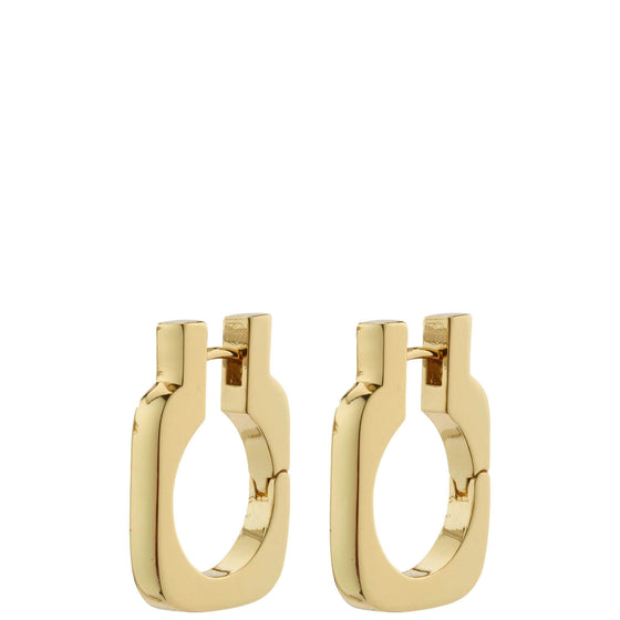 Pilgrim Live Gold Square Hoop Earrings