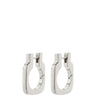Pilgrim Live Silver Square Hoop Earrings
