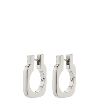Pilgrim Live Silver Square Hoop Earrings