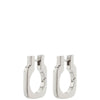 Pilgrim Live Silver Square Hoop Earrings