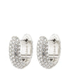 Pilgrim Lona Silver Chunky Crystal Hoop Earrings