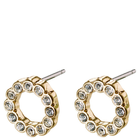 Pilgrim Malin Gold Halo Stud Earrings