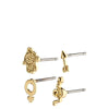 Pilgrim Maya Multi Gold Stud Earrings