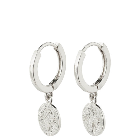 Pilgrim Nomad Small Hoop Earrings - Silver