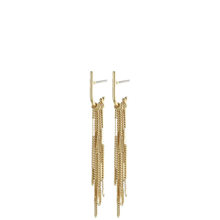 Pilgrim Nur Fringe Gold Earrings