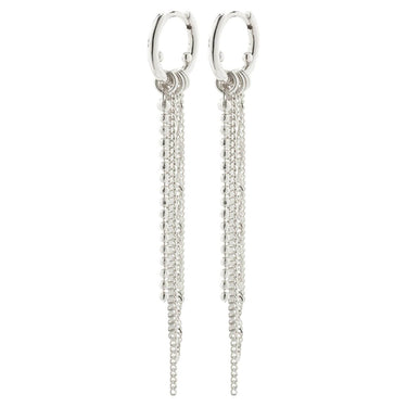 Pilgrim Nur Silver Small Hoop Fringe Earrings