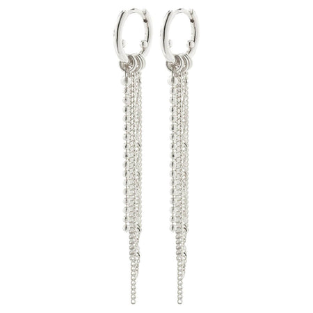 Pilgrim Nur Silver Small Hoop Fringe Earrings