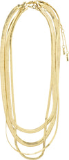 Pilgrim Optimism Gold Snake Double Necklace