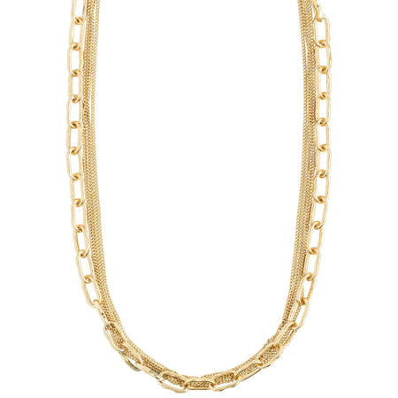 Pilgrim Pause Gold Cable & Curb Chain Necklace