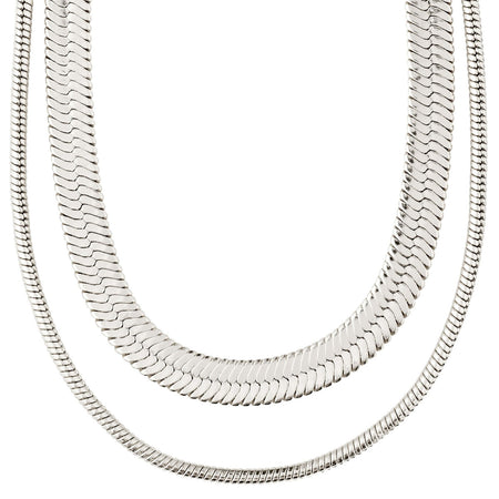 Pilgrim Reconnect Chunky Snake Necklace (2 chains)