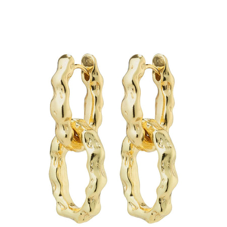 Pilgrim Reflect Gold Hoop Link Earrings