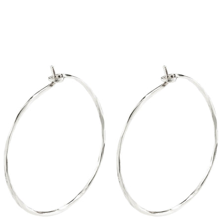 Pilgrim Sincerity Fine Hoop Earrings - Silver