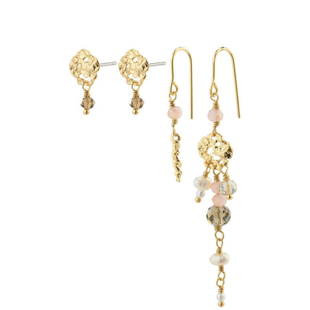 Pilgrim Smile Gold Earring Set