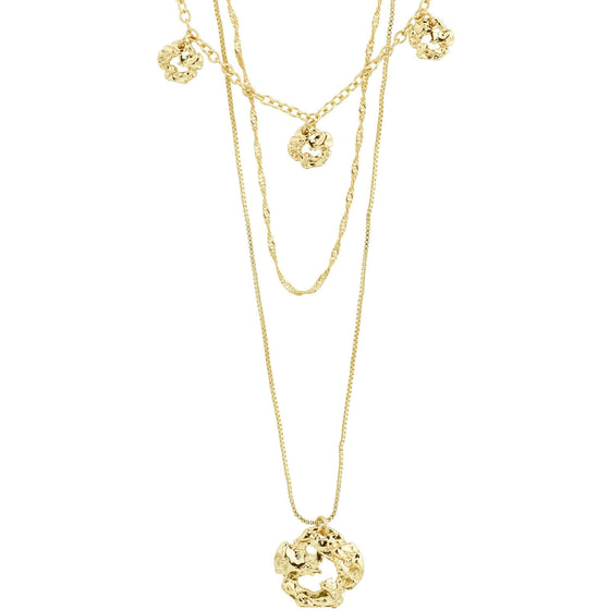 Pilgrim Smile Gold Layered Necklace