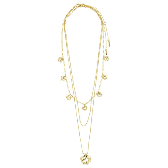 Pilgrim Smile Gold Layered Necklace