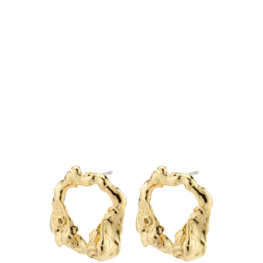 Pilgrim Smile Gold Statement Stud Earrings