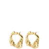 Pilgrim Smile Gold Statement Stud Earrings