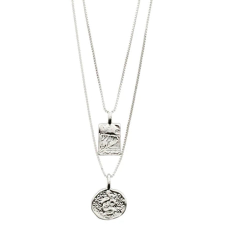 Pilgrim Valkyria Silver Coin 2 in 1 Necklace