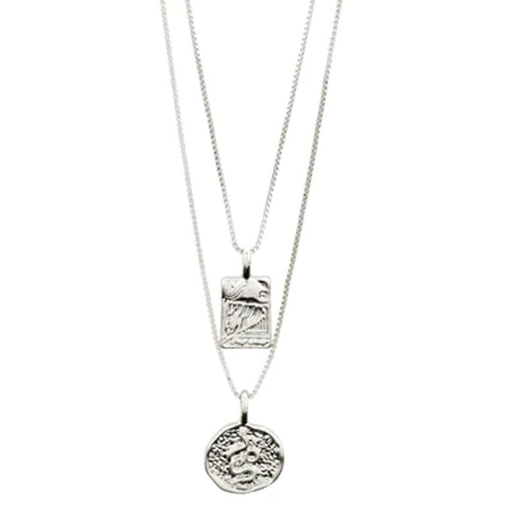 Pilgrim Valkyria Silver Coin 2 in 1 Necklace