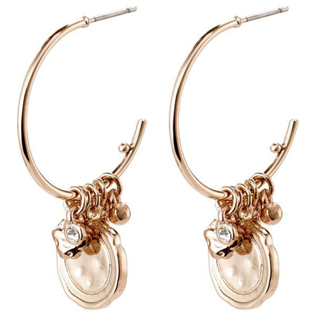 Pilgrim Air Rose Gold Hoop Earrings