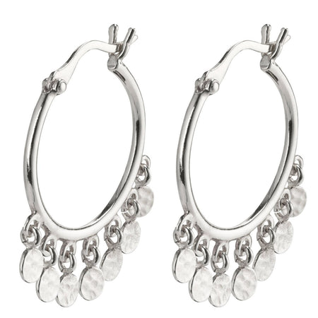 Pilgrim Panna Hoop Earrings - Silver
