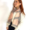 Pink & Beige Abstract Scarf