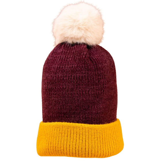 Powder Bonnie Pom Pom Hat - Damson Mustard