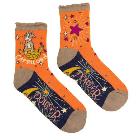 Powder Capricorn Zodiac Ankle Socks