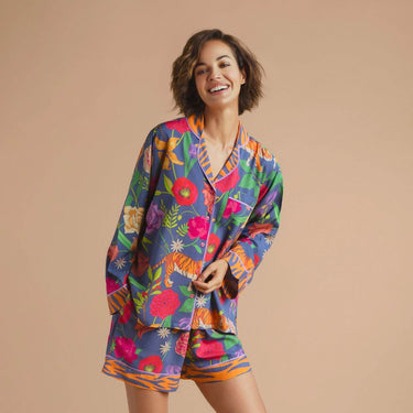 Powder Floral Tiger Summer Pyjamas