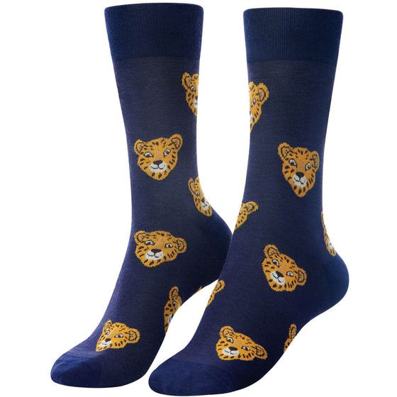 Powder Mens Charming Cheetah Socks - Navy