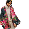Powder Painted Peony Luxury Short Kimono