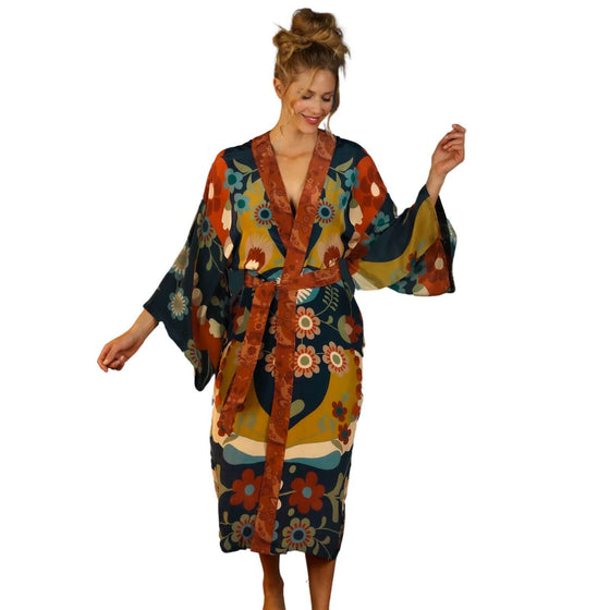Powder Scandinavia Flora Luxury Kimono Gown