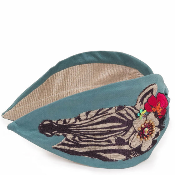 Powder Floral Zebra Headband