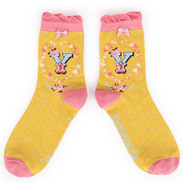 Powder Initial Y Ankle Socks