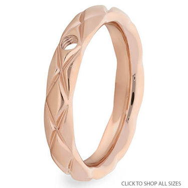 Qudo Aversa Ring Band - Rose Gold