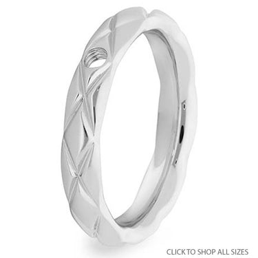 Qudo Aversa Ring Band - Silver